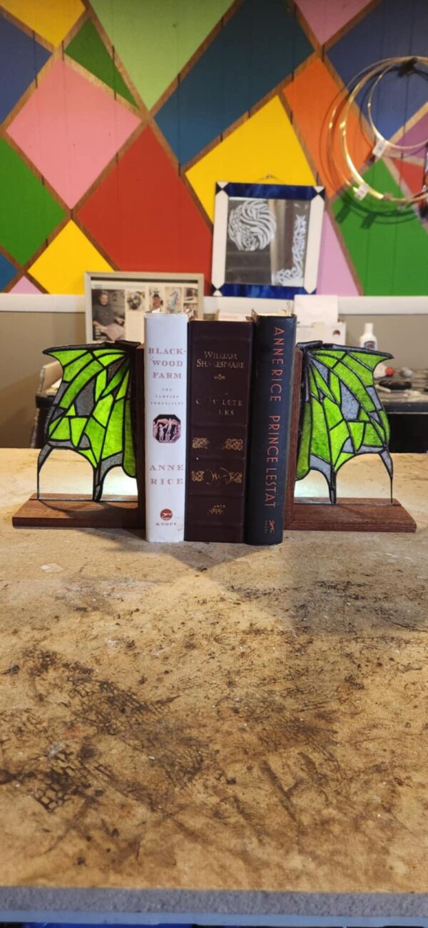 Custom Stained Glass Book Ends